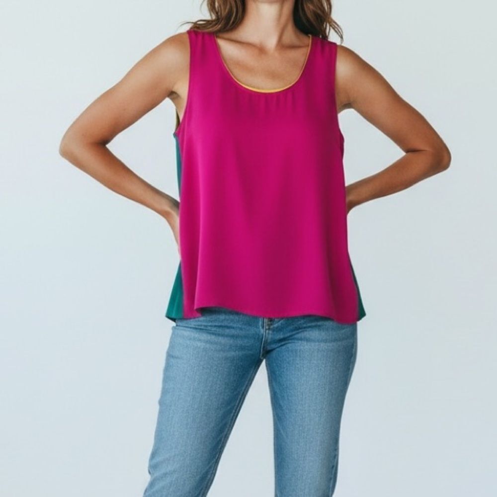 Reversible Sleeveless Blouse Top in One Size